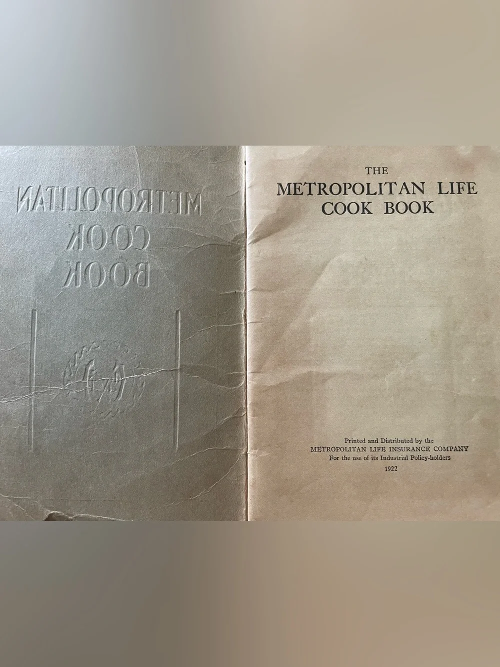 1922 METROPOLITAN COOK BOOK